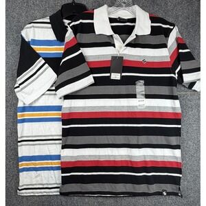VTG Southpole Lot Of 2 Polo Striped Shirt Mens M NWT Grunge Y2K Skater